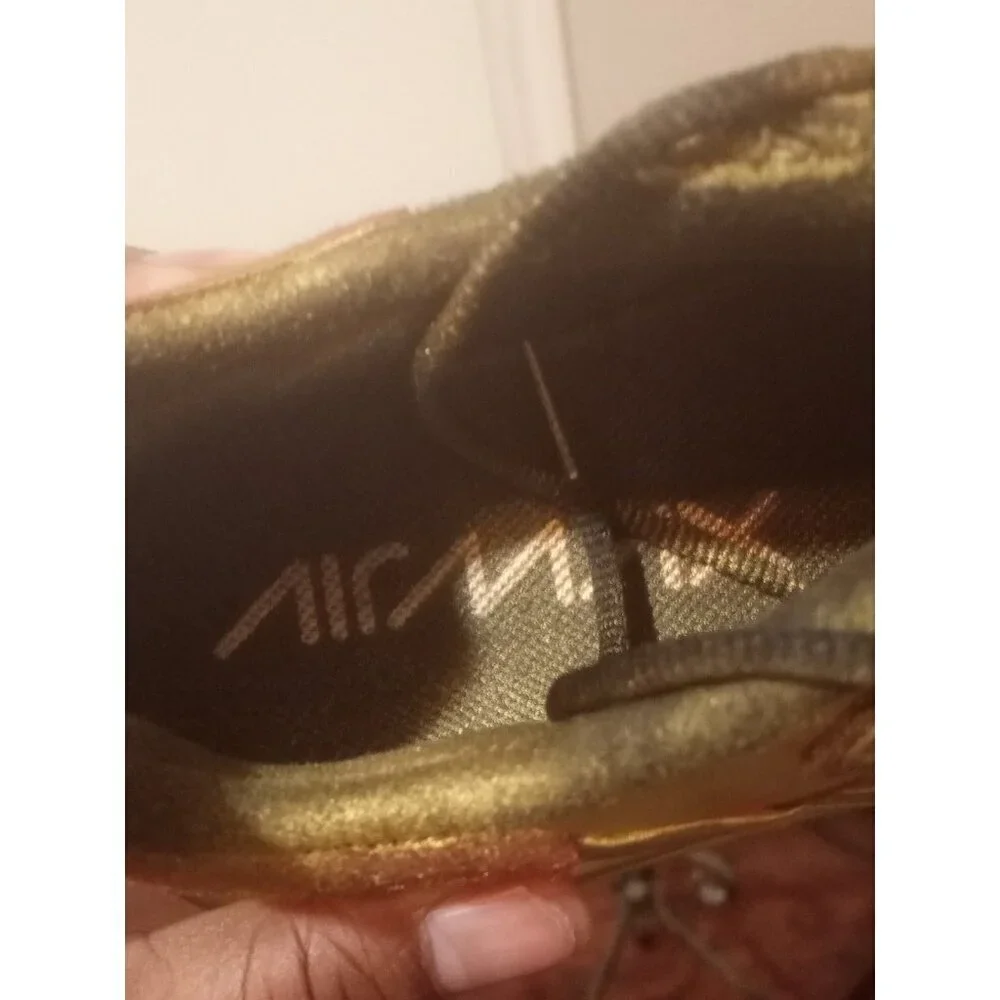 Nike Air Max 270 React CI3866-600 Gym Metallic Gold Spray Paint Mens Size 8.5